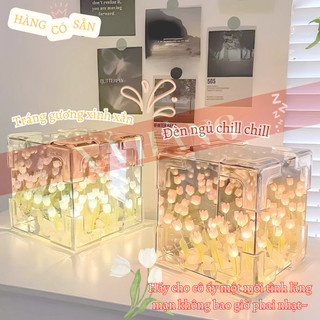 Gương đèn ngủ C&M BABY Tulip Handmade, đẹp, tiện ích, thiết kế tinh tế, dùng làm quà