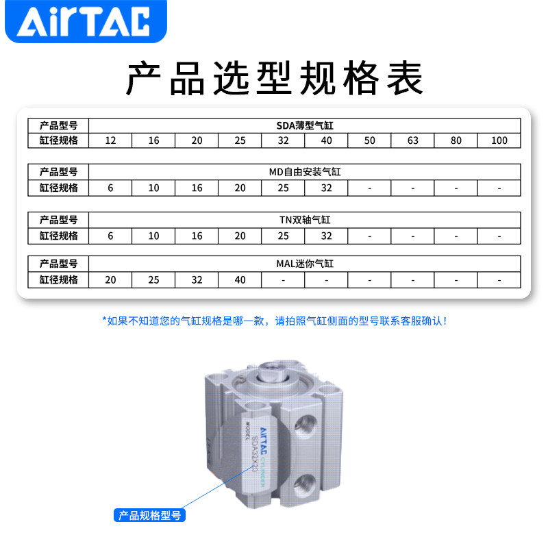Xi lanh AirTac SDA / ACQ / MD / TN10 / 16 / 20 / 25 / 25 / 32 / 40 / 50 Bộ sửa chữa vòng đệm