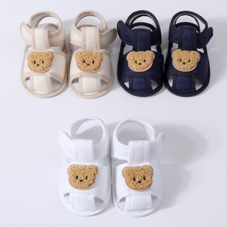 Xăng đan Cho Bé Đế Mềm Chống Trơn Trượt Gấu Dễ Thương Hoạt Hình Tập Đi Cho Bé 0-12 Tháng Đầu Tiên Đi Bộ Mùa Hè Dép Cho Bé Trai & Bé Gái