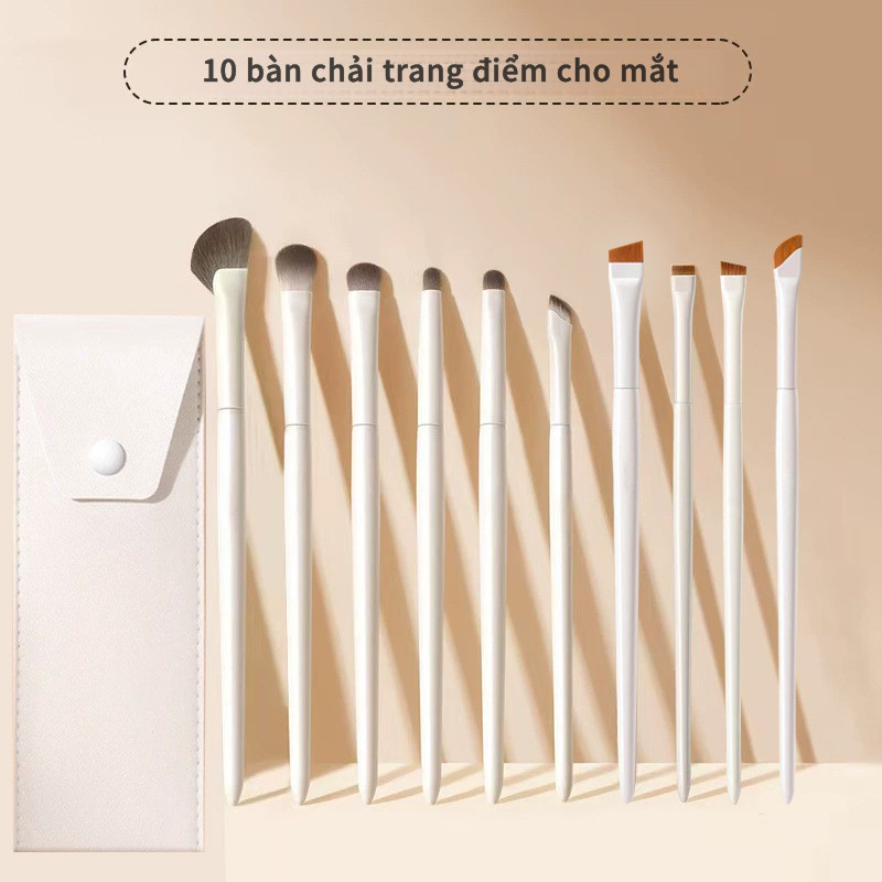 Bàn chải kẻ mắt, bàn chải chi tiết phấn mắt, bàn chải trang điểm mắt, bộ bàn chải trộn mịn và che khuyết điểm, bàn chải di động bằng lông ngựa
