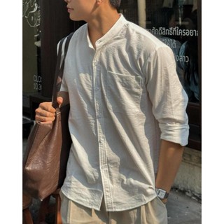 Áo Sơ Mi Nam Đũi Cổ Tàu 1 Túi PN.STORE1993 Hàng vải Đũi Xước Cao Cấp, Tôn Dáng Menswear Nam