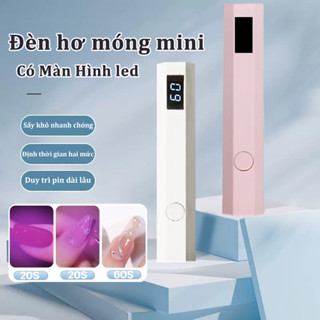 Đèn hơ móng mini cầm tay, Đèn uv Sấy Khô Sơn Móng Tay, Có Màn Hình led Hiển Thị Nhanh Chóng