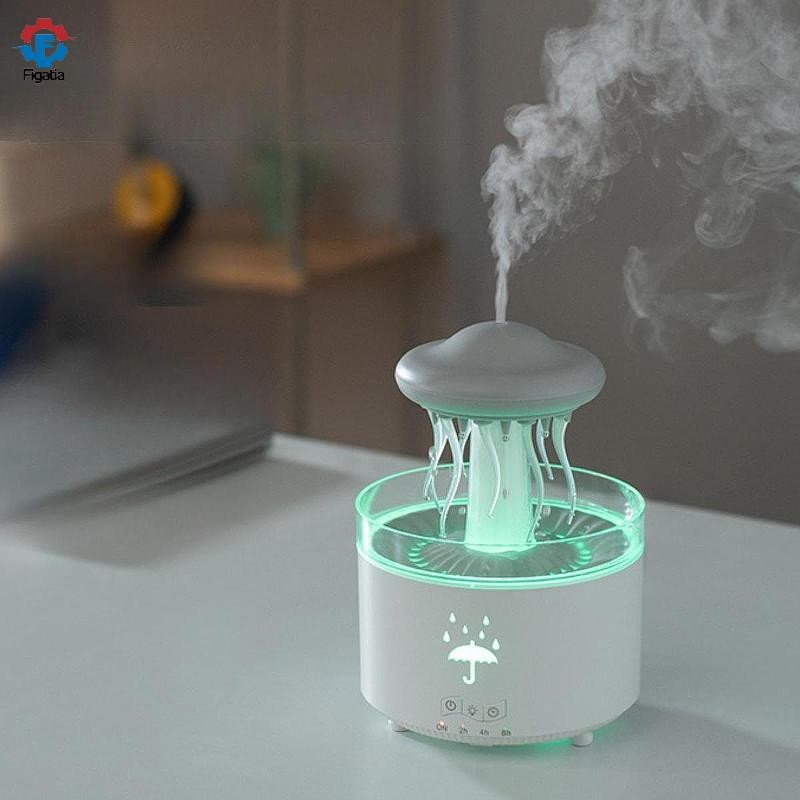 Máy tạo độ ẩm giọt mưa xoay Máy tạo độ ẩm không khí 300ml cho máy tính để bàn Phòng ngủ văn phòng