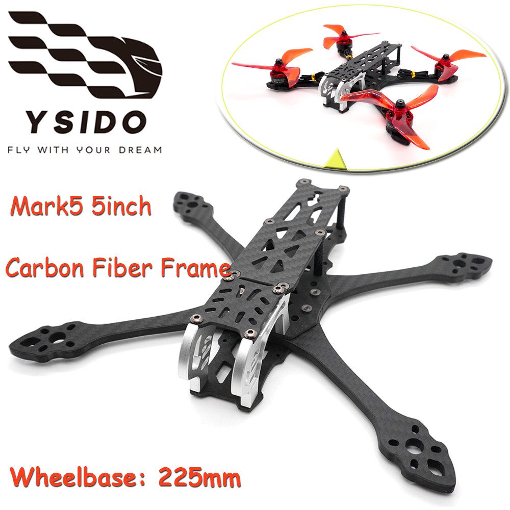 MARK5 5 inch FPV Bộ khung sợi Carbon 225mm Chiều dài cơ sở 5mm Cánh tay có in cho Racing Drone Quadc