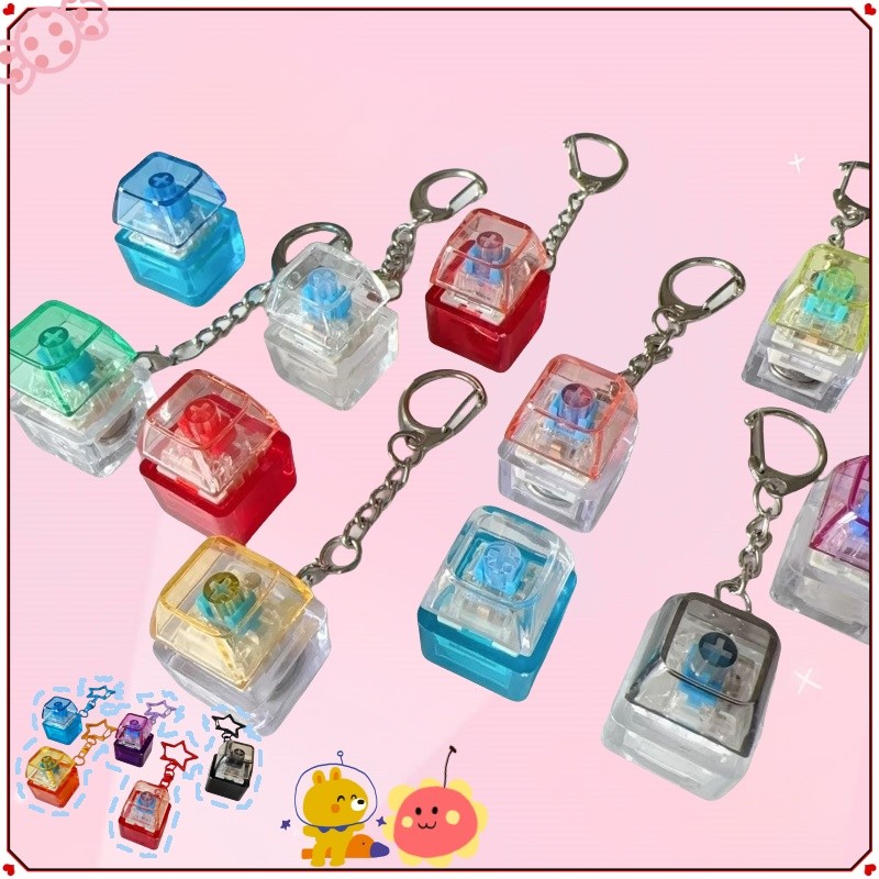 Móc khóa Keycap lớn / nhẹ 2025 với 2 loại móc khóa inear / Clicky
