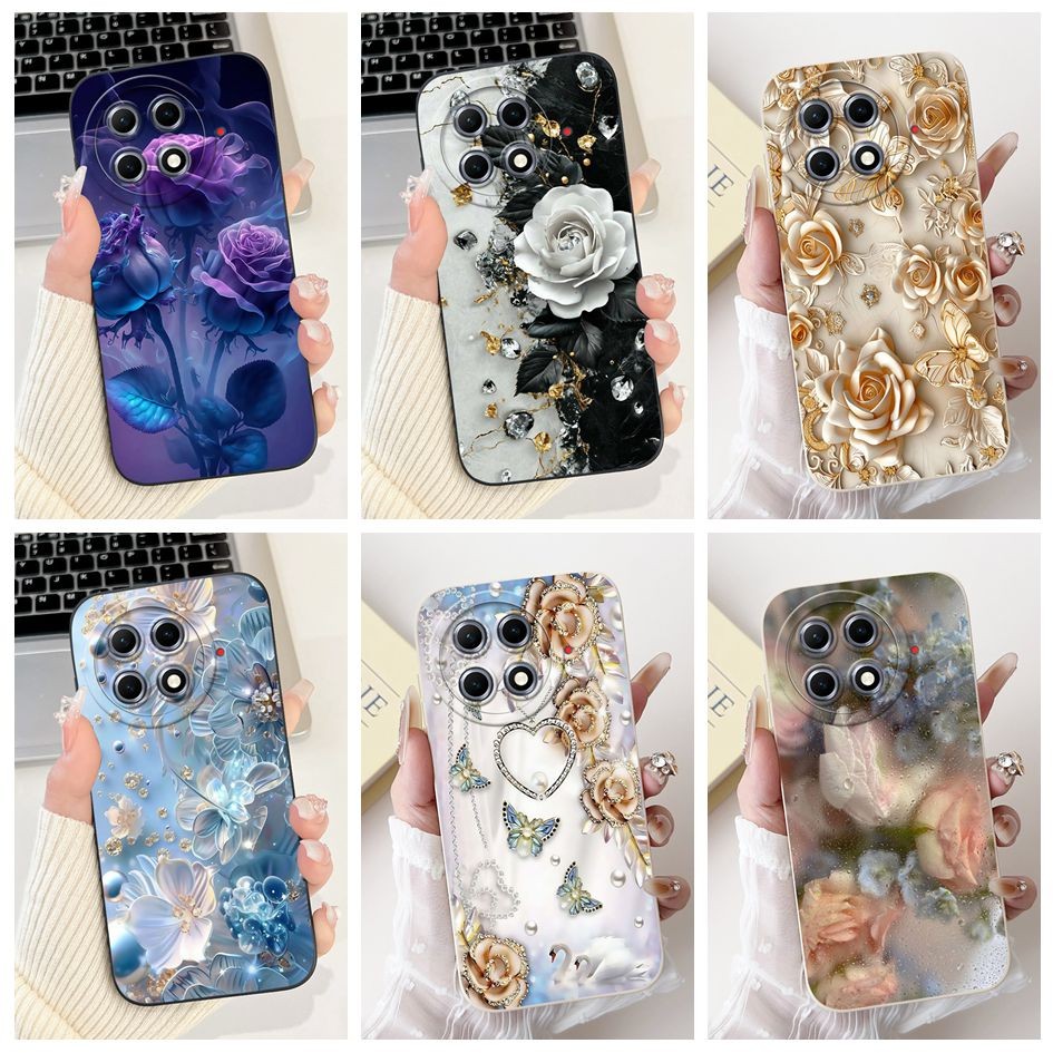 Vỏ Mới Cho Tecno Camon 30s CLA5 Vỏ Bảo Vệ Ống Kính Hoa Hồng Thời Trang Cho Tecno Camon 30s Pro Camon
