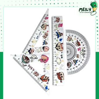  Set Thước Hình Học 4 Món K194 Eke Thước Thẳng Thước Đo Góc Học Toán Kẻ Hình Chính Xác Cho Học Sinh 