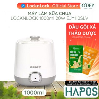 Máy làm sữa chua LocknLock tự động ủ lên men tại nhà nhanh chóng 1000ml 20W EJY110SLV nắp trong suốt - HAPOS OFFICIAL