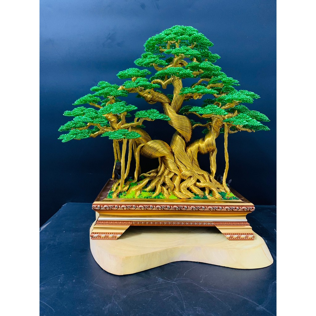 Chậu cao 7cm. Chậu cây Bonsai Handmade, là cây bonsai handmade, không trồng cây thật