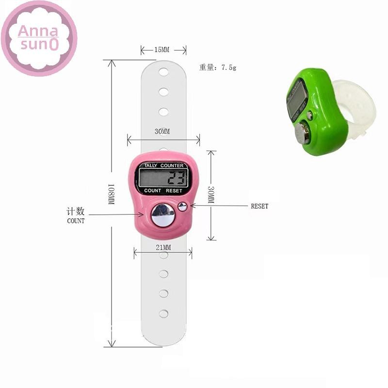 Annasun Finger Counterpass LED Điện Tử Cầm Tay Tally Counter Clicker Counter Ring HG