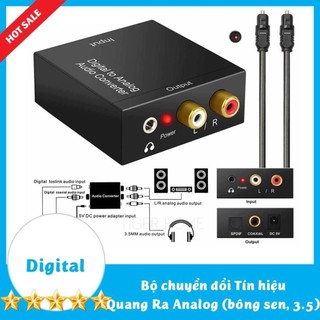  Bộ chuyển đổi Âm Thanh Cổng quang Optical sang Audio AV - R L Cổng 3,5 Hỗ Trợ Tv 4k Loại Xịn Model 2023 192-96kb 