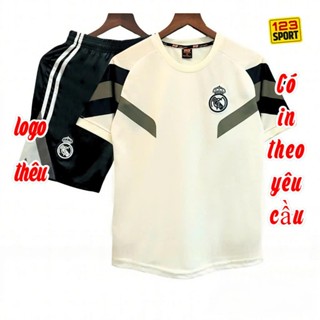 [Hàng cao cấp / Có in theo yêu cầu từ 1b ] Quần Áo Bóng Đá Đồ Đá Banh Real Madrid kem 2026 Mè Hàn