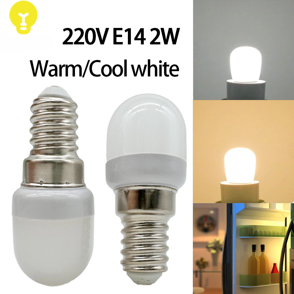 E14 Milky Glass LED Edison Bulb 2W T22 Mini Tủ Lạnh LED Dây Tóc Bóng Đèn Muối Vintage Bóng Đèn Ngủ T