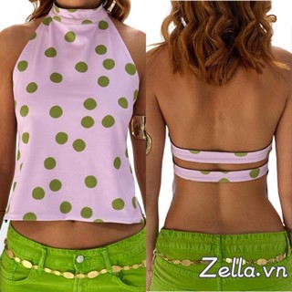 Áo ba lỗ nữ không tay có lưng chấm / Áo Vest mùa hè in hoa