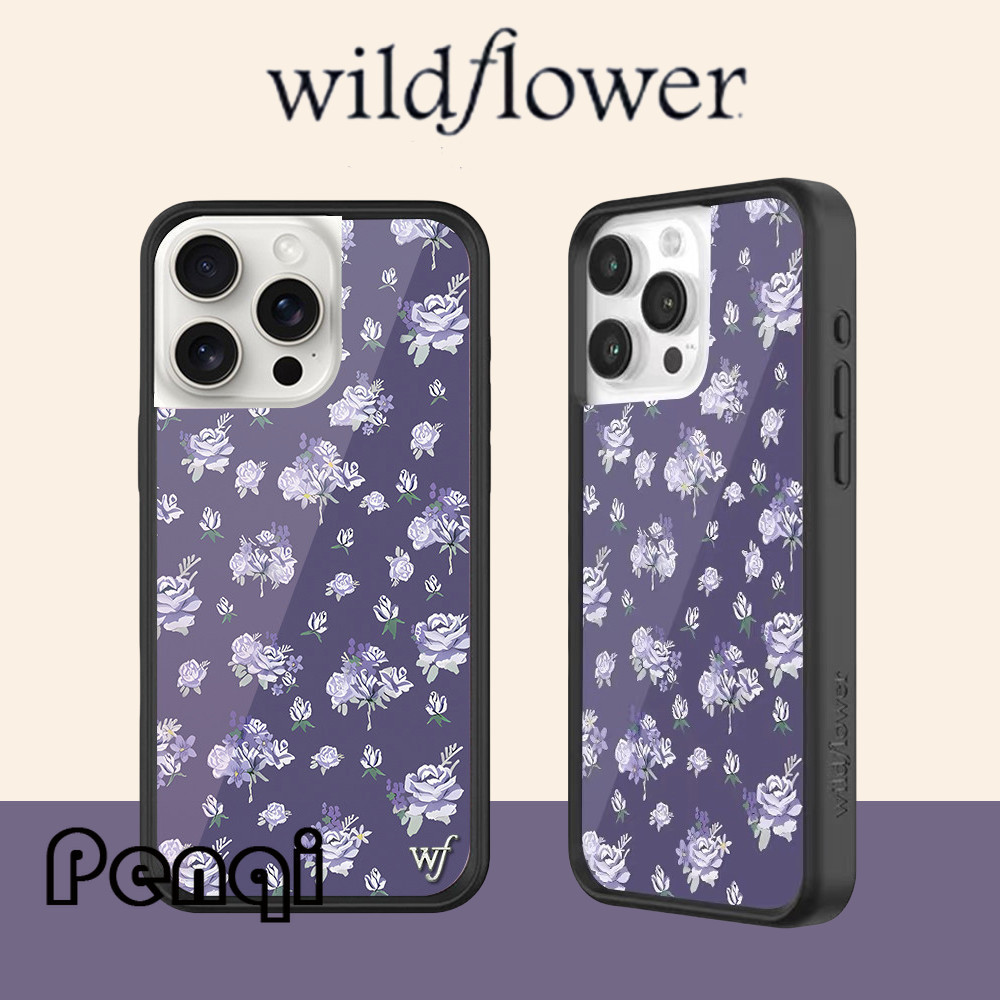 PENQI Hoa Hồng Tím Hoa Hồng PC Cứng Điện Thoại Cho iPhone 16ProMax 16Plus 15ProMax 15Plus 14 13 12Pr