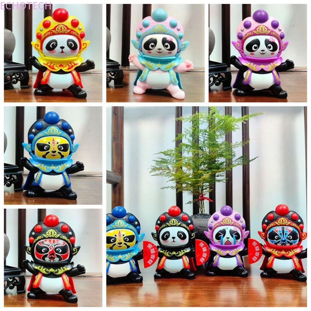 ECHOTECH Opera Thay Đổi Mặt Búp Bê, Tứ Xuyên Opera Peking Opera Hình Gấu Trúc Đồ Chơi Thay Đổi Mặt B