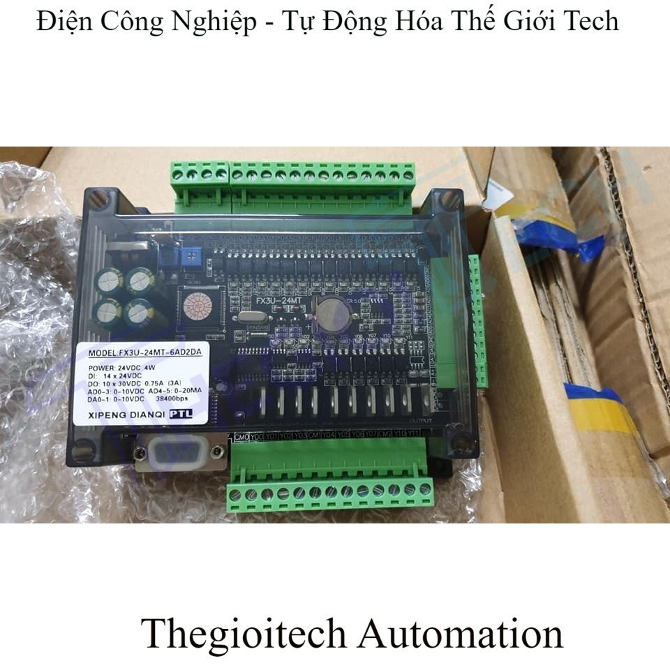 TH Board PLC Mitsubishi PTL FX3U-14MR/MT | 6AD/2DA RS485 | FX3U-24/32/48 MT/MR