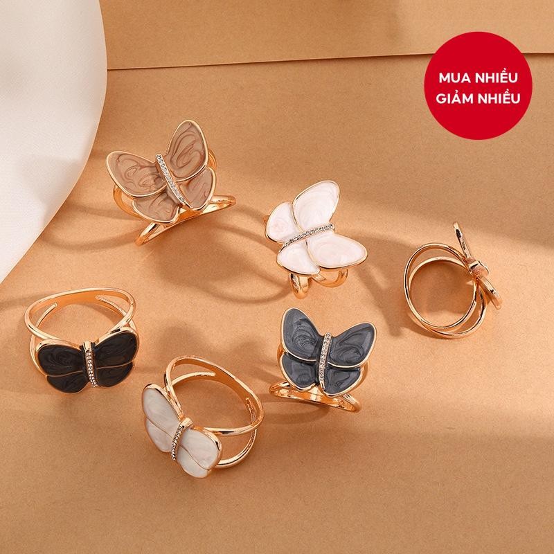 Mới Retro Thắt Nơ Khăn Khóa Trâm Cài Nhẫn Phụ Kiện Thời Trang Quà Tặng Ngày Lễ Tình Nhân