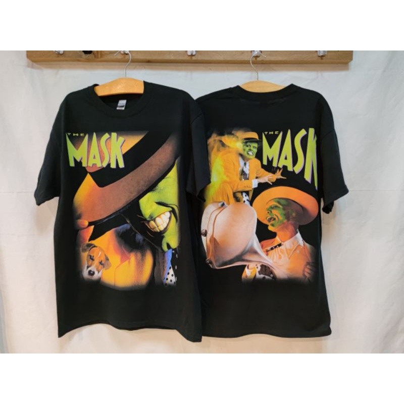Dtg the Mask Phim Jim Carrey Vintage Bootleg Áo thun / Baju Microfiber Jersi / Áo thun Jersey