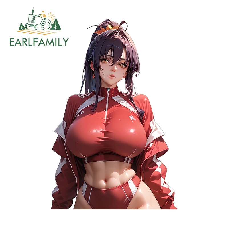 EARLFAMILY Trường Trung Học Dxd Akeno Himejma Nhãn Dán Xe Hơi Thời Trang Tắc Xước Xe Đẩy Ván Lướt Vá