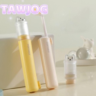 Bàn chải đánh răng du lịch TAWJOG Hộp đựng kem đánh răng 2 trong 1 di động Bộ bàn chải đánh răng Mini có thể gập lại sáng tạo cho du lịch cắm trại ngoài trời 
