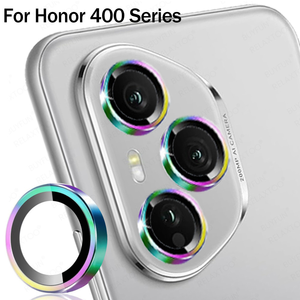 Bộ Kính Bảo Vệ Ống Kính Kim Loại 3D Cho Honor 400 Pro 5G Global Camera Ring Cover Honor400 Pro Honor
