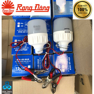   Rạng Đông  Bóng đèn LED bulb 12W Kẹp bình Ắc Quy nguồn điện 12V - 24V DC - Model Bulb TR 