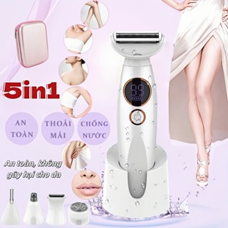 Máy Cạo Lông Đa Năng 5 Trong 1 – Dùng Cho Mặt, Cơ Thể, Nách, Vùng Kín – Sạc Điện, Nam Nữ Đều Dùng Được