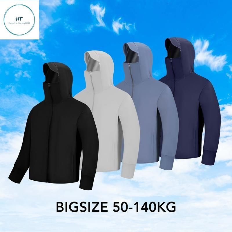 { 50-140 Kg } Áo nắng  nam nữ Bᶖgsize vải kim cươnġ chống tia UV HL Store 1990- Mã A