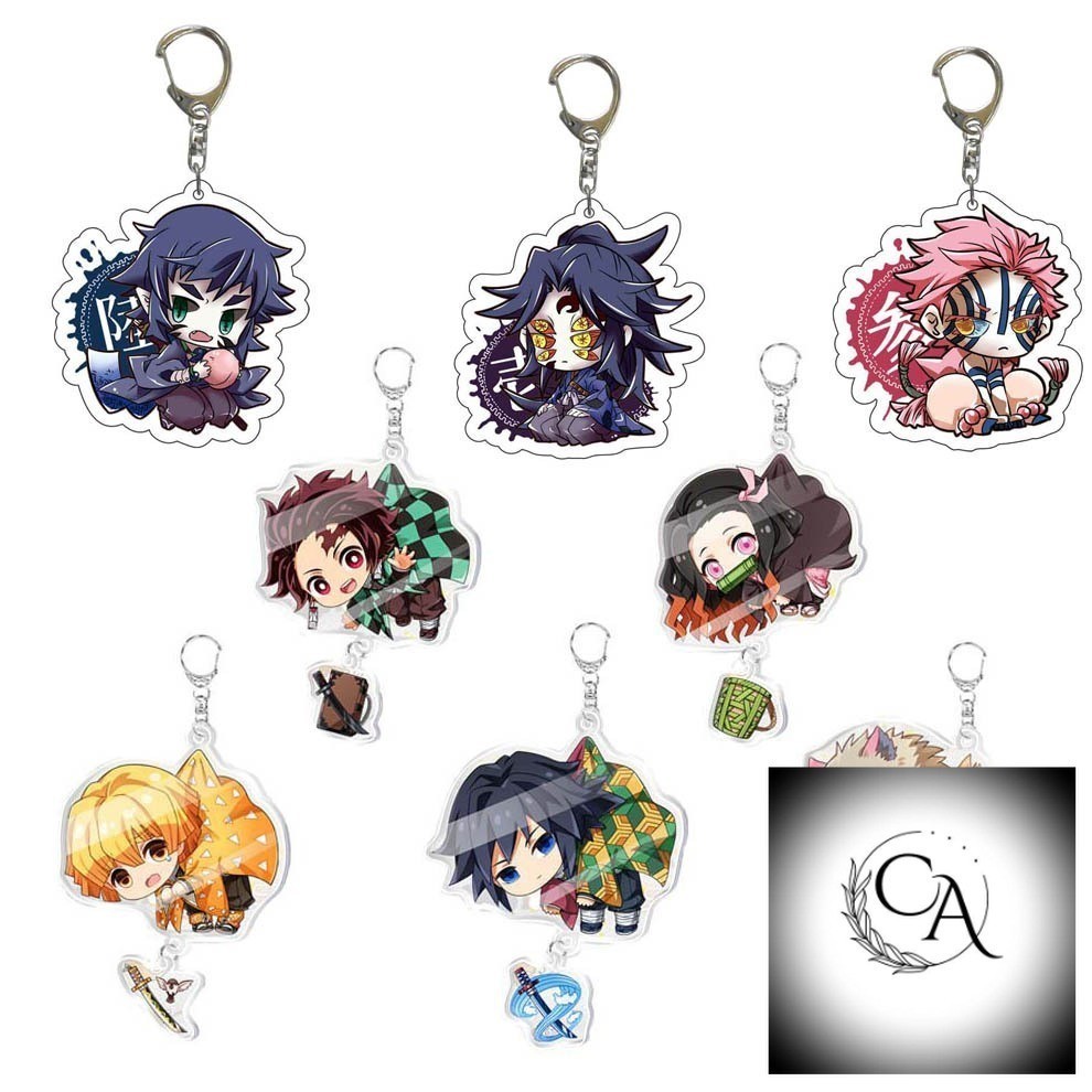 Móc khóa Kimetsu No Yaiba Vũ Khí Tanjiro Nezuko Inosuke Zenitsu Tomioka Giyuu Shinobu Muichiro Tokit