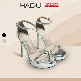  Giày Cao Gót Hoa Hậu 12P Quai Đính Đá Đúp Trước 3P HADU M1216 Giày Đi Tiệc Sang Trọng BH 12T 