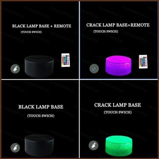 ST3 3D Đèn Ngủ Đèn Đế Đèn Từ Xa Phòng Ngủ Led USB Chiếu Sáng 7 Màu Trang Trí Nhà Quà Tặng TS3