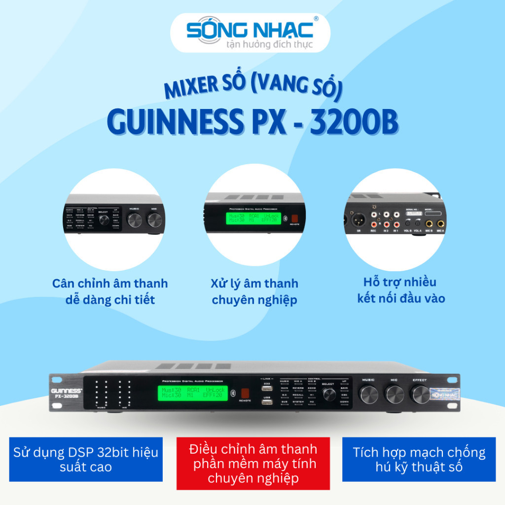 Vang số cao cấp GUINNESS PX - 3200B ( PX3200B ) - hàng chính hãng 2026 - Vinh Shop