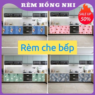   size lớn 3m  Rèm che bếp dán kệ bếp bồn rửa chén tủ bếp mini phòng trọ KÈM GAI DÁN tiện dụng RÈM HỒNG NHI 