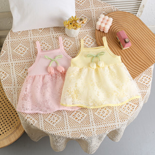 Body Váy Voan 2 Dây Hoa Tulip Cho Bé Gái Sơ Sinh 1 2 Tuổi MINTSCLOSET Quảng Châu - BV7185