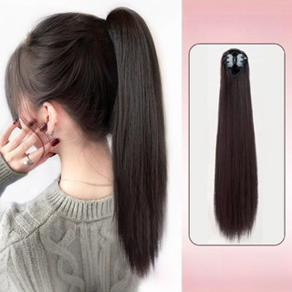 Tóc giả dành cho phụ nữ kiểu Pinch tóc thẳng với đuôi ngựa cao mô phỏng tự nhiên không dấu vết