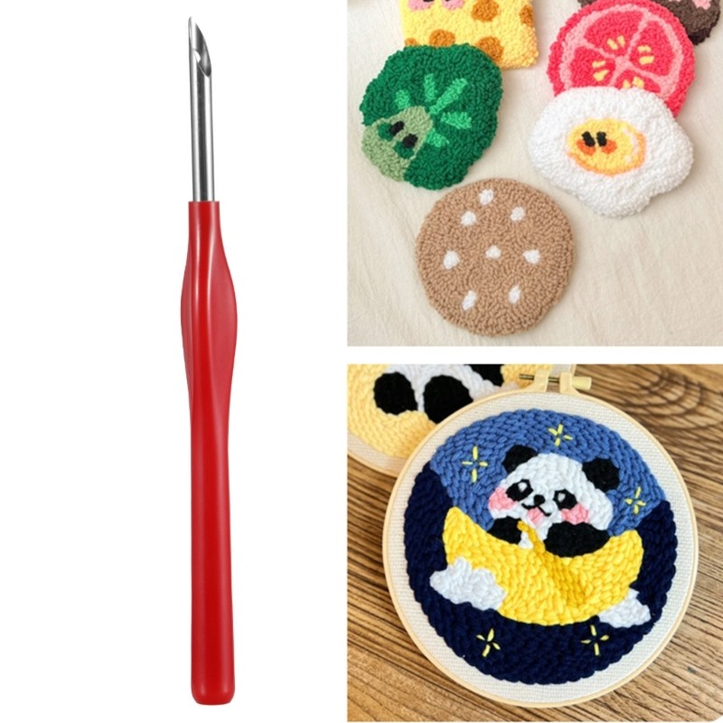 Fine 2 5 3 5 5 0mm Bút thêu Punch Needle Punch Needle Punch Needle Tool có nắp bảo vệ cho người đam 