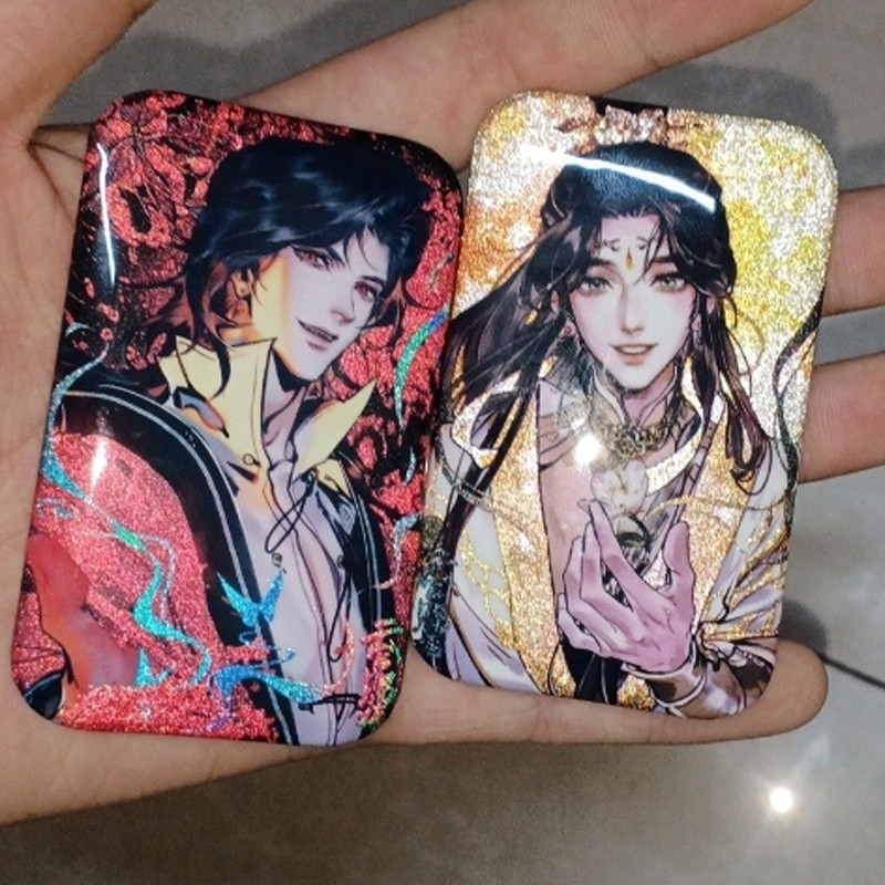 2 Cái / lốc Hình Chữ Nhật Anime Tian Guan Ci Fu Trâm Cài Trên Ba Lô Hoạt Hình Coplay Huy Hiệu Huache