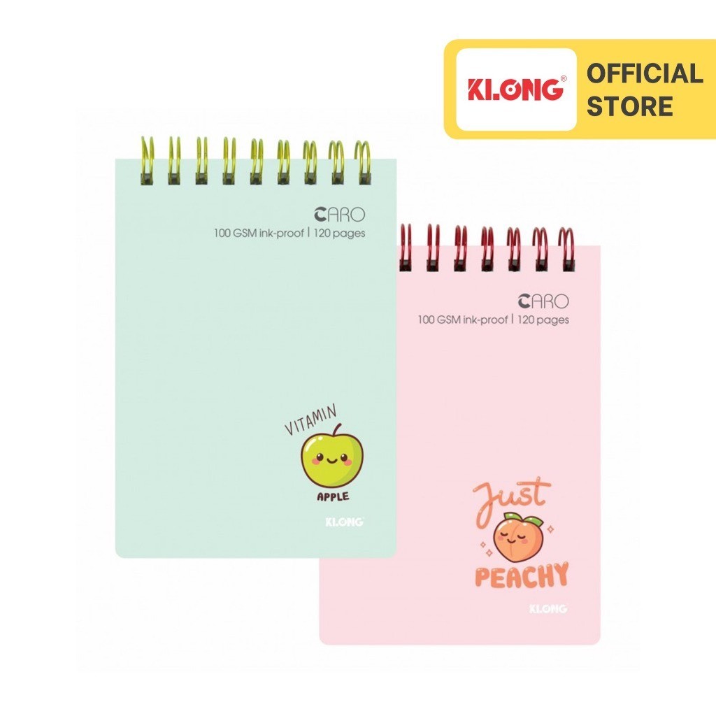 Klong - Sổ Caro lò xo kép ngang B7 120 trang 100/76 KL934