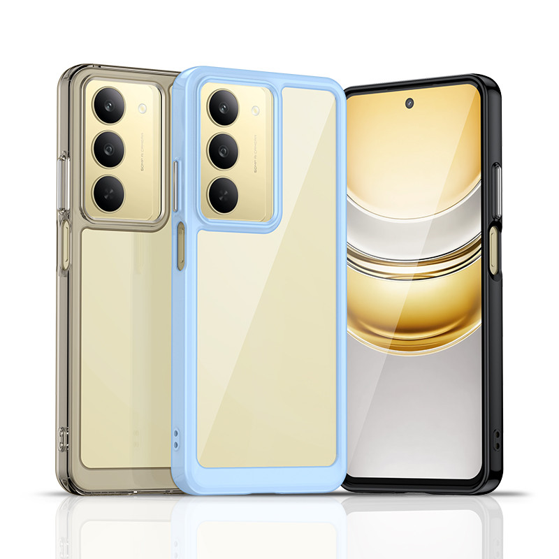 Dành Cho Realme C75X Ốp Lưng Trong Suốt Realme C75X C75 Cover Coque Funda Cứng Mờ Cạnh Mềm Chống Sốc