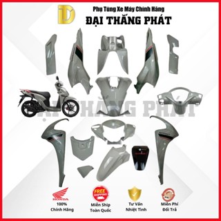 (Có bán lẻ) Dàn áo Vision 110cc K2C (2025) màu Xám xi măng- phiên bản thể thao- NHC60 chính hãng Honda