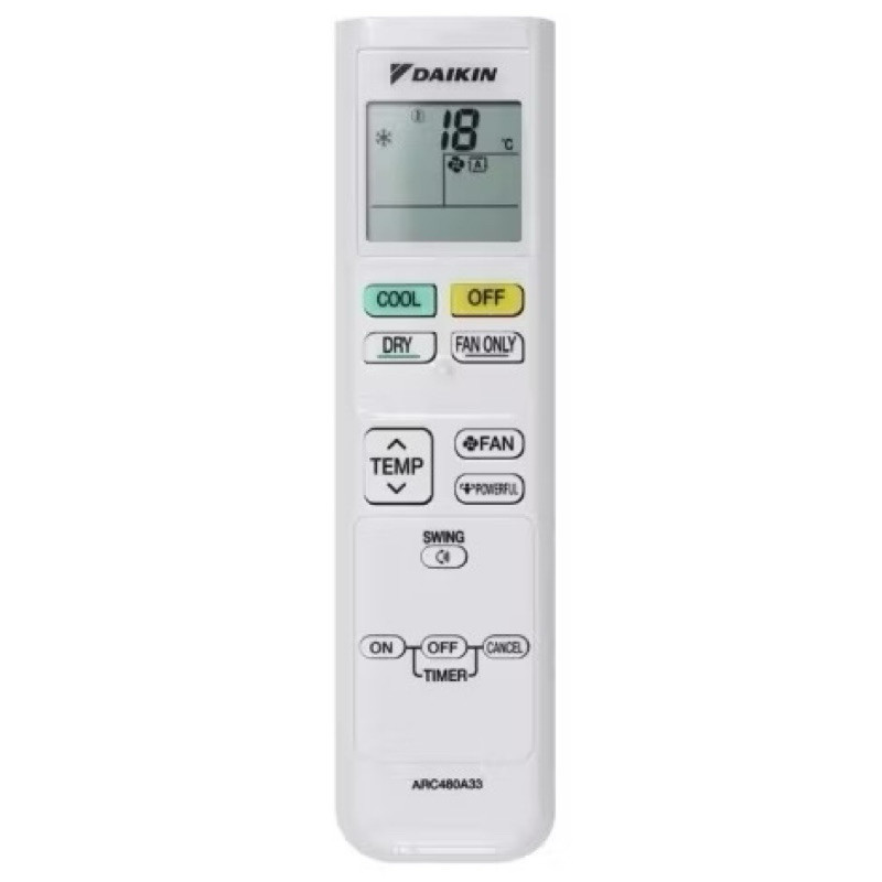 REMOTE Máy Lạnh DAIKIN GA 32 LOẠI 1 CHIỀU - ĐIỀU KHIỂN ĐIỀU HÒA GA32 DAIKIN ÍT NÚT - BH 2 tháng