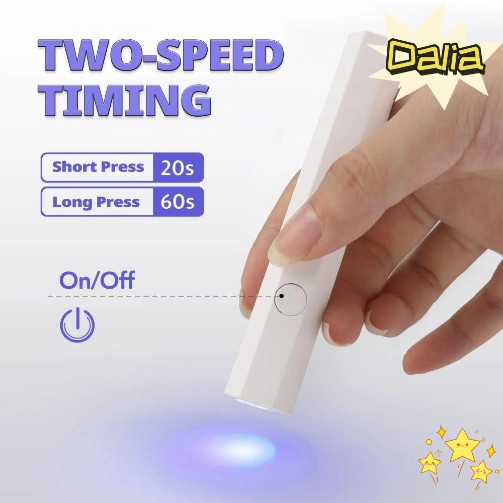 Đèn Uv DALIA, Máy sấy móng tay cầm tay 180mAh, Gel Nails Mini USB Pen-Style Uv Led Lamp