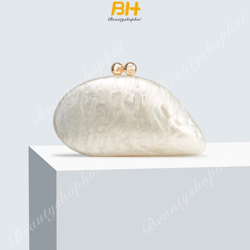 Túi Báo Chí Mới Acrylic Túi Ăn Tối Một Vai Hình Chữ Thập Cưới Tiệc Ly Hợp Túi Dây Xích Túi