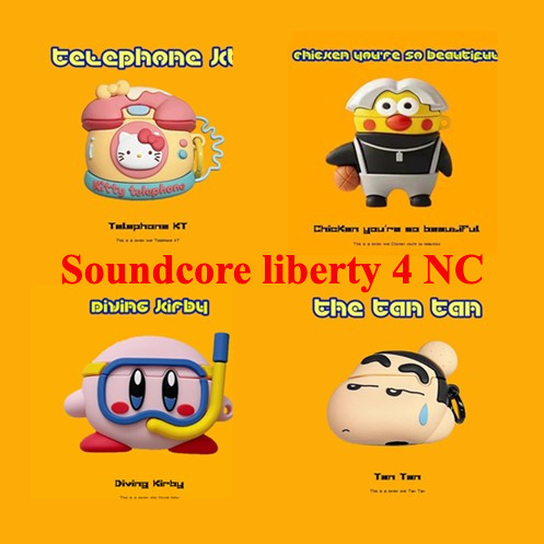 KT cat cho Soundcore liberty 4 NC tai nghe bluetooth trường hợp hoạt hình dễ thương liberty4nc silic