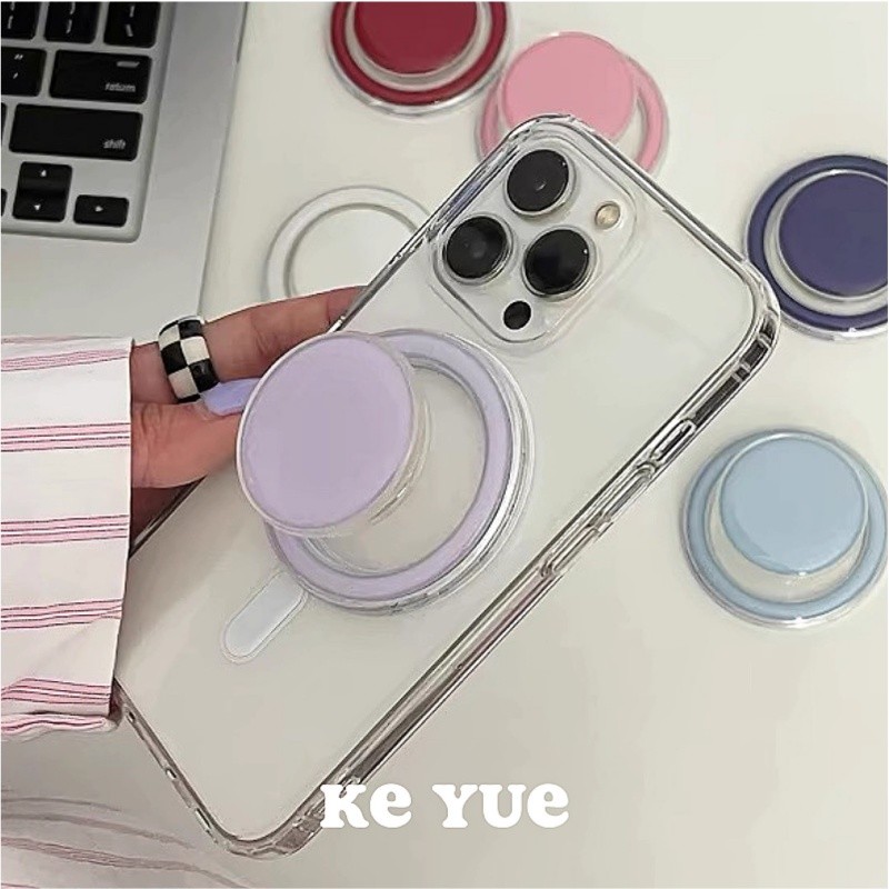 Hàn Quốc Màu Kẹo Dễ Thương Tròn Cho Magsafe Popsocket Điện Thoại Từ Griptok Grip Tok Đứng Cho iPhone