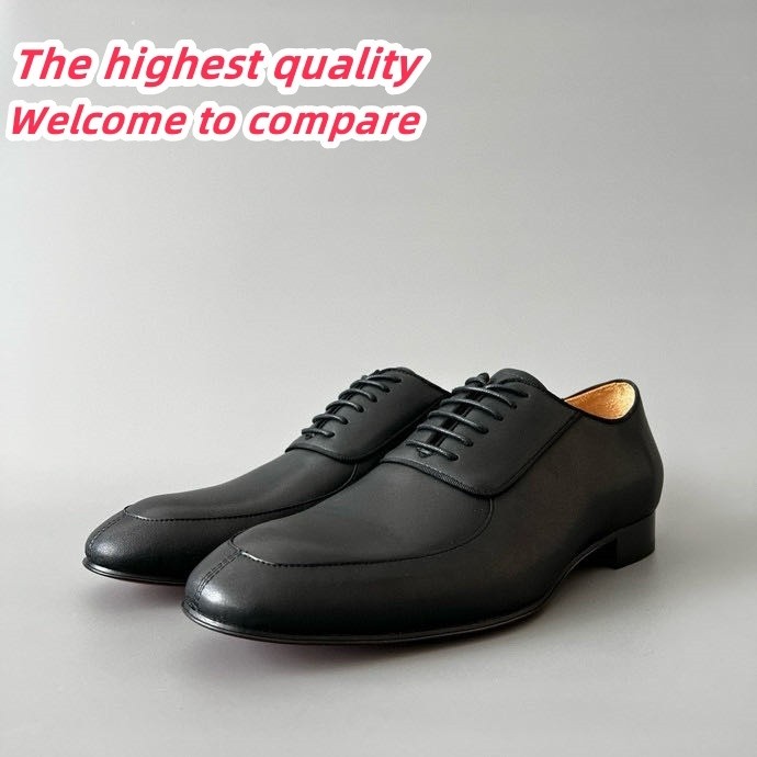 CL-Style Men's Luxury Loafers - Jet Black Leather Dress-Casual Shoes | Round-Toe 6380868