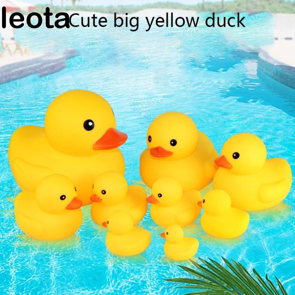 Vịt LEOTA với đồ chơi tắm âm thanh Bóp, Vịt vàng Phao Vịt vàng Đồ chơi tắm cho bé, Đồ chơi tắm cho b