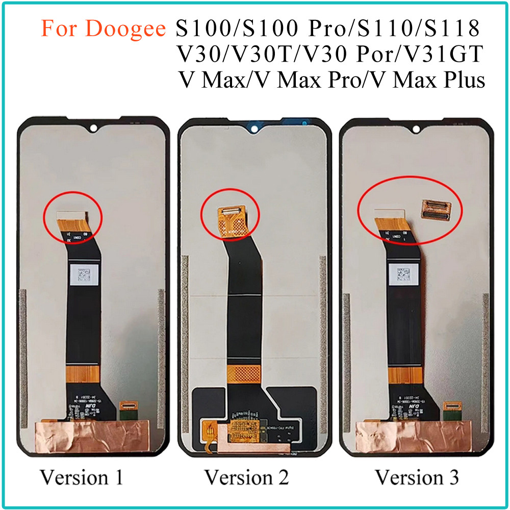 6.58 "Inch Cho Doogee S100 Pro S110 S118 V30T V30 Pro V31GT V Max Pro Plus LCD DIsplay Màn Hình Cảm 