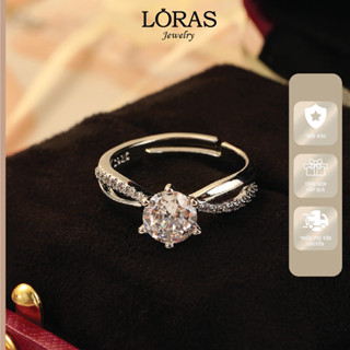  Nhẫn titan không gỉ nữ nhẫn phụ kiện nữ đính đá trang sức hợp kim LORAS_JEWELRY NHK_05 